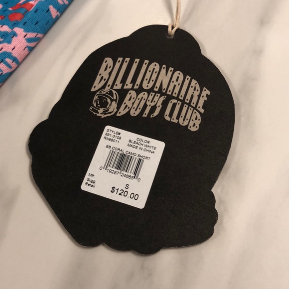 NWT Men’s Billionaire Boys Club Coral Camo Shorts - Picture 5 of 8